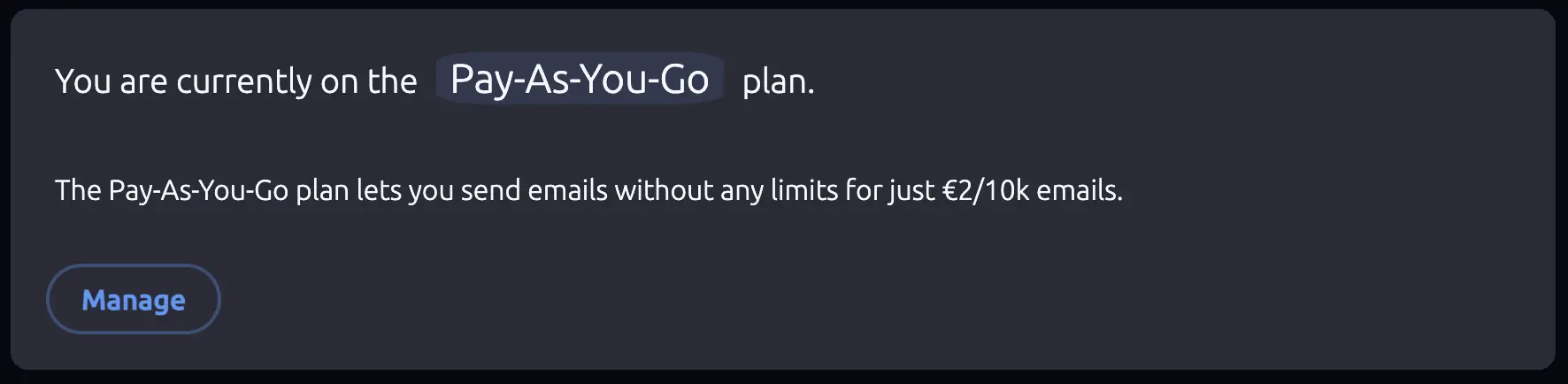 SendStreak subscription management on a paid account